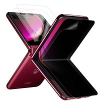 Allytechgroup 2 Pack Privacy Anti-Spy Screen Protector for Motorola Razr 2024, 2 Pack Inside 2 Pack Front Premium Flexible EPU Hybrid Film, Self-Healing, Easy Installation, Black