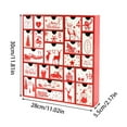 thumbnail image 2 of Wooden Christmas Advent Calendar Countdown Set with 24 Refillable Drawers for Festive Holiday Celebration, 2 of 8