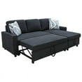 thumbnail image 3 of Star Home Living Hannah Microfiber Fabric Revers. Sectional Sofa in Black, 3 of 4