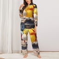 thumbnail image 3 of Lsque Pikmin Pattern Long Sleeve Pajama Set for Women - Soft 2-Piece Sleepwear and Loungewear Set with Pockets, Comfy Nightwear, 3 of 8