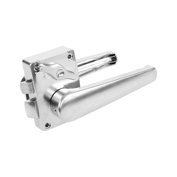 Cerradura de puerta de baño, piezas de repuesto para modificación de RV, cerradura de manija de puerta de RV para lavandería plata con reverso