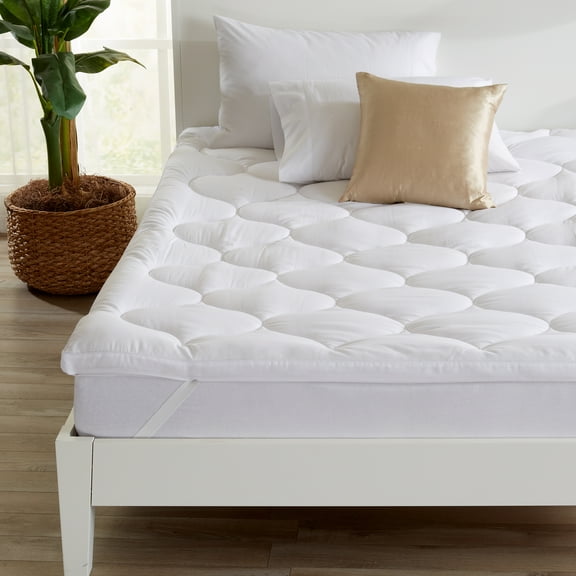 Great Bay Home Ultra Soft Comfortable 2" Mattress Topper (Twin, White)