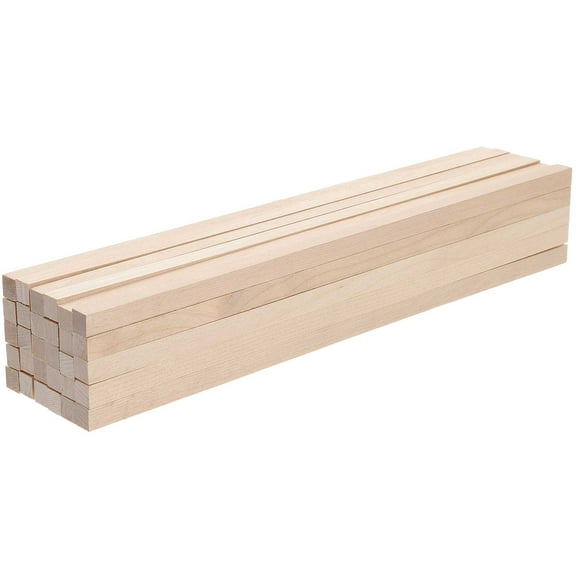 SWETRACE 30Pcs Wood Dowel Stick 1X1X11.8In for DIY and Artistic Projects