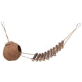 thumbnail image 3 of Coconut Hideaway House, Natural Log Solid Safe 2 Agujeros Colgando de Nido Concalera de Cuerda para Mascotas Pequeñas, 3 of 7