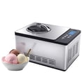 thumbnail image 1 of Whynter Máquina para hacer helados y yogur automática de 2 cuartos Con compresor integrado, visualización digital LCD y temporizador, sin precongelación, ICM-220SSY, acero inoxidable, 1 of 5