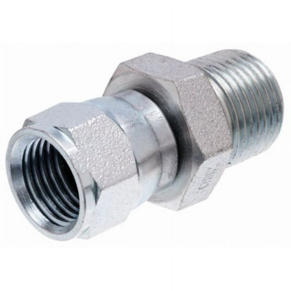 Gates Female JIC 37 Flare Swivel to Male Pipe NPTF (SAE to SAE)