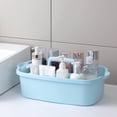 thumbnail image 6 of Large Cleaning Supplies Caddy Portable Shower Basket Supply Organizer with Handle Plastic Bucket Tool Storage for Bathroom, Bedroom, Kitchen, College Dorm, Garden, Blue, 6 of 7