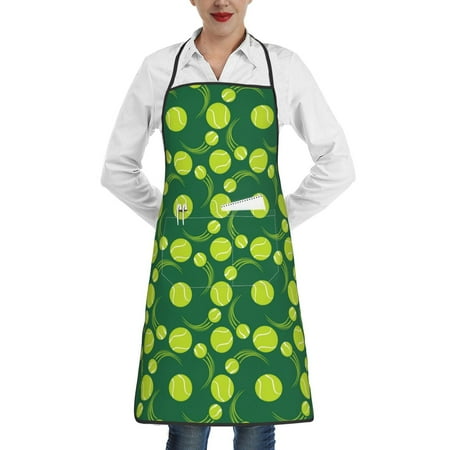

Matuu Tennis Balls for Adjustable Cooking Aprons for Women with Pockets Kitchen Aprons for Men Water and Oil Resistant