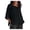 1-Black, variant on Womens Tops Women's Summer Fashion Cropped Sleeves Round Neck Cotton Line Loose Shirt Blouse