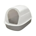 thumbnail image 1 of Caja de arena para gatos con capucha, orinal, inodoro, caja de arena para gatos completamente cerrada, bandeja de arena para gatos de interior, animal gris, 1 of 8