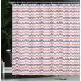 thumbnail image 3 of Ambesonne Geometric Shower Curtain, Zigzag Boho Chevron Art, 69"Wx70"L, Pastel Purple Coral, 3 of 4