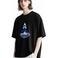 thumbnail image 3 of Camisetas de manga corta con diseño de tiburón y olas marinas para hombre, camisetas de cuello redondo, 3 of 8