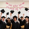 thumbnail image 5 of 2026 Graduation Glitter Banner, "We Are So Proud Of You" Garland with Grad Cap Accents, Class of 2026 Keepsake Banner, Pink Graduation Decor for School, Home, Car & Graduation Celebration Parties, 5 of 7