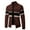 Brown, variant on Mens Sweater, Autumn Winter Fashion Casual Sweater Coat With Padded Knitted Cardigan Top Sweater Jacket, Warm Cold Weather Wear, Daily Outdoor Wear, Men's Clothing