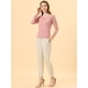 thumbnail image 2 of Top de blusa de encaje de manga larga transparente con bordado floral para mujer Rosa XS, 2 of 5
