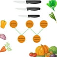 thumbnail image 2 of MAXFAVOR Black 3pcs Ceramic Kitchen Knife Set Slicing Utility Paring 4" 5" 6" Knives Blade + Base, 2 of 6