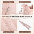 thumbnail image 4 of Unique Bargains Water Bottle Carrier Bag Water Bottle Holder with Adjustable Strap for Hiking Cycling Pink, 4 of 6