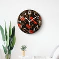 thumbnail image 4 of 14 Inch Wall Clock Battery Operated Silent Clock Decorative for Office, Kitchen, Outdoor, Living Room，Red Poppy Flower Print Floral Delicate, 4 of 4