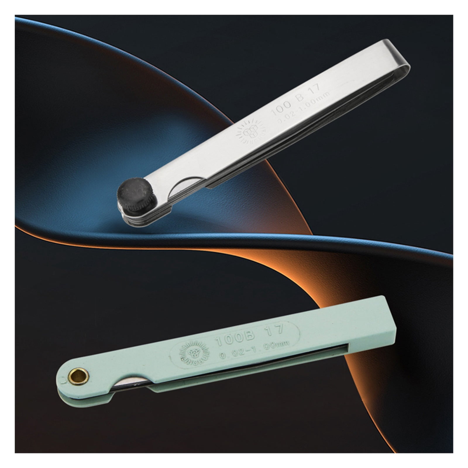 100B17 Feeler Gauge Metric Size 0.02-1mm Thickness Gauge Set Valves Foliage Of Valves Gap For Measurement Probe Gap ,Easy to Use