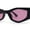 Matte Black - Purple, variant on Womens Geometric Angular Mod Thick Bevel Cat Eye Sunglasses Pink - Brown