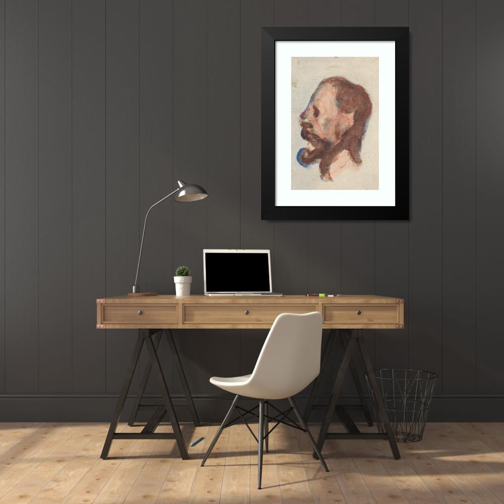 Honoré Daumier 17x24 Black Modern Framed Museum Art Print Titled - Head of a Man Iv