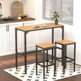 thumbnail image 3 of AECOJOY 3 Pieces Outdoor Bar Set of 2, Outdoor Weather Proof High Top Table and Chairs 47" Rectangular Pub Height High Top Bar Table for Balcony, Backyard, Porch, 3 of 8