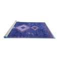 thumbnail image 2 of Ahgly Company Machine Washable Indoor Rectangle Southwestern Blue Country Area Rugs, 7' x 9', 2 of 4