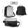 thumbnail image 2 of Lsque Silver Mosaic Lunch Bag Lunch Box for Women Men Reusable Insulated Lunch Tote Bag,Leakproof Thermal Cooler Sack Food Handbags Case High Capacity, 2 of 9