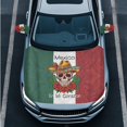 thumbnail image 3 of Yuyamidu Mexican Flag Auto Side Mirror Wrap Skull Front Hood Covers for Cars Sedans Side View Mirror Cover with Car Hood Cover Wrap 3pcs Automobile Exterior Accessory, 3 of 7