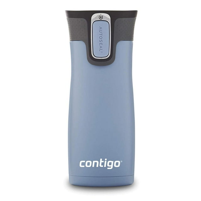 Termo 16 Oz Acero Inoxidable Contigo WestLoop 2.0 Autoseal Early Gray Azul