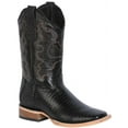 thumbnail image 2 of Men's Woven Print Leather Classic Western Cowboy Boots 'El General' Black Color 41790, 2 of 7