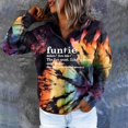 thumbnail image 3 of Sudadera de manga larga con estampado tie-dye y capucha para mujer Blusa informal Jersey Tops Pompotops  gfhjh12432, 3 of 6