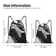 thumbnail image 2 of Balery Fluid Black White Paint Swirls Pattern Drawstring Backpack Bag Sport Gym Sackpack Cinch Bags Pattern Drawstring Backpack Bag Sport Gym Sackpack Cinch Bags -Medium, 2 of 6