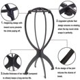 thumbnail image 3 of 3 soportes para peluca, soporte para peluca plegable, 14 pulgadas (negro) Hs, 3 of 5