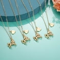 thumbnail image 3 of TINGN Horse Gifts for Girls 14K Gold Silver Rose Gold Plated Heart Initial Pendant Horse Necklace, 3 of 5