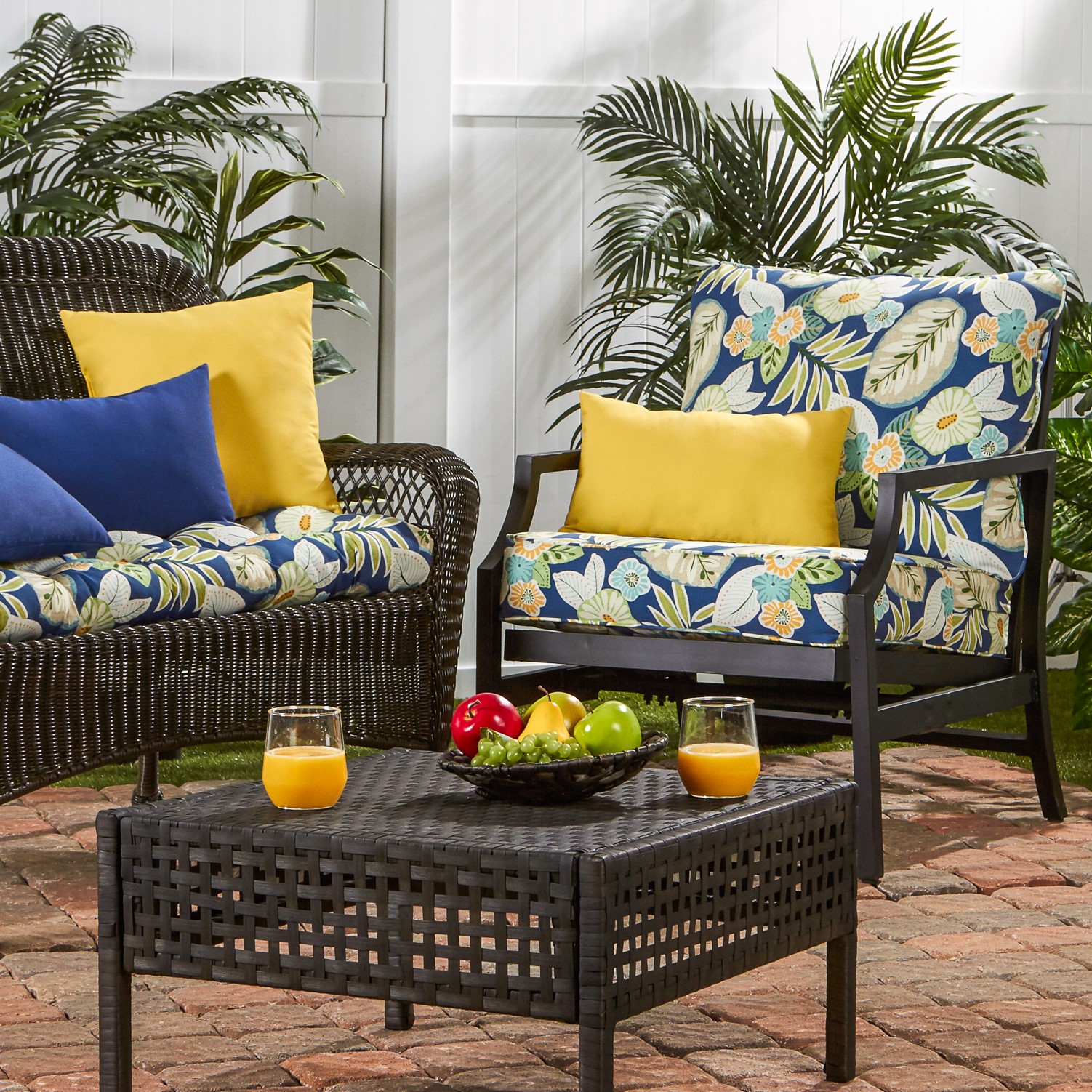 Marlow Floral Outdoor 2-pc Deep Seat Cushion Set