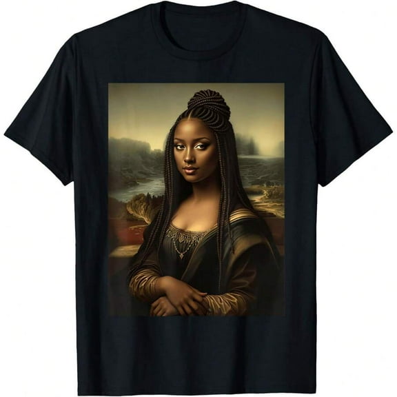 Black Mona Lisa African American Month Funny T-Shirt