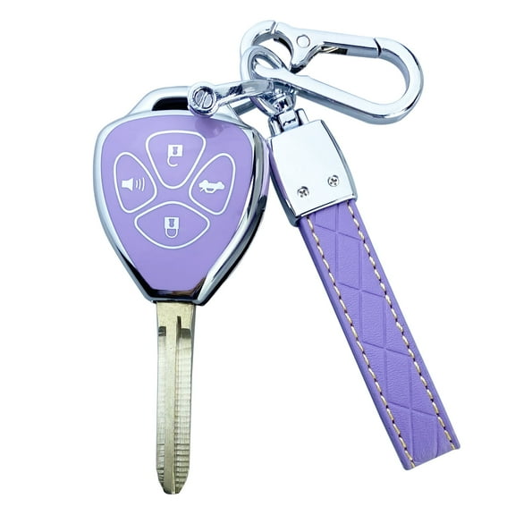 Yuebutor Key Fob Cover Case Compatible with Toyota Camry RAV4 Corolla 4Runner Avalon Venza Yaris Accessories Shell