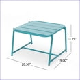 thumbnail image 5 of Outdoor Modern Matte Iron Side Table for Backyard Patio | Teal | Iron, 5 of 6