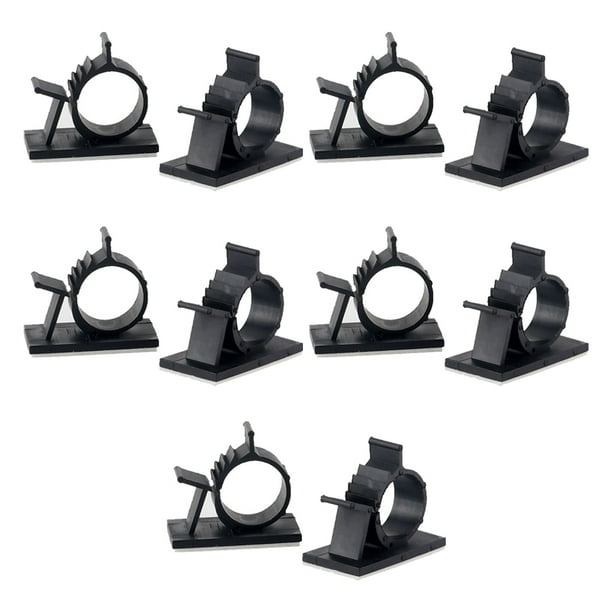 Toystoory Clip de Cable autoadhesivo de 10 piezas, ajustable, para auriculares, línea de datos, gestión de cables, amarre, Kit de abrazadera de Cable Almacenamiento y organización del hogar tipo 5 Toystoory HA064471-05B