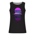 thumbnail image 3 of Zylanna Men's Hawaii Tank Tops Pullover, Sleeveless Cool Vest Crew Neck Beach Vacation Casual T-Shirts for Men Black Size M, 3 of 4