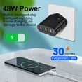 thumbnail image 2 of Seetaras USB Wall Charger 48W 6-Port Fast Charging Block Universal Power Adapter for Samsung Galaxy,Pad,Tablet and More, 2 of 6