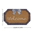 thumbnail image 3 of Vintage Welcome Door Mat – Textured Fiber Front Door Mat, Decorative Bow Rug, Indoor and Outdoor Entrance Rug for Front, Back, Side Doors,47.24x29.52in, 3 of 6
