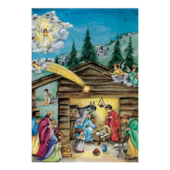 Korsch Advent - Nativity Scene - 11.5"H x 8"W x .1"D