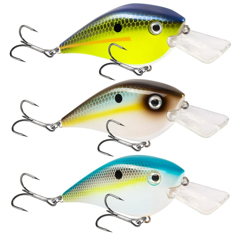 Crankbaits Fishing Lures，Square Bill Crankbait，Bass Fishing Lure，Floating  Erratic Action Muskie Fishing Lures，3D Eyes Fishing Gear Trout Lure for  Shallow Water，Freshwater，Saltwater 