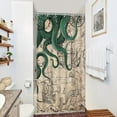 thumbnail image 6 of Stall Vintage Green Nautical Octopus Shower Curtain Mermaid Funny Ocean Kraken Shower Curtains for Bathroom Cool Anchor Coastal Map Waterproof Fabric Bath Curtain Decor 36x 72, 6 of 6
