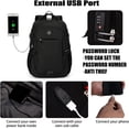 thumbnail image 2 of Mochila antirrobo SHRRADOO para computadora portátil 17 pulgadas Negro, 2 of 5