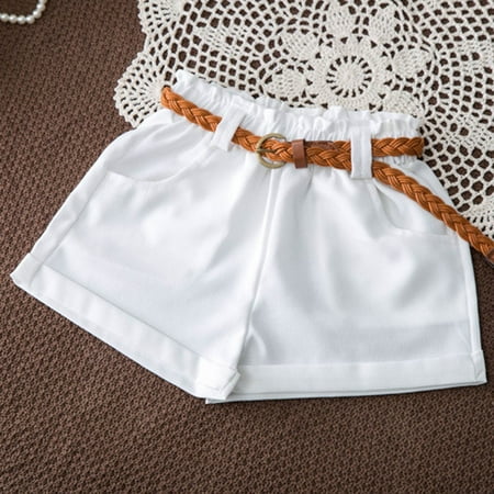 

Cathalem 6 Months Clothes Summer T-shirt Set Outfit Clothes Kids Toddler Girls Baby 3PCS Pants Tops+Shorts Girls Outfits Size 4 Childrenscostume Navy 120/13