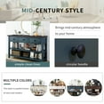thumbnail image 4 of Retro Design Console Table with Two Open Shelves, Pine Solid Wood Frame and Legs for Living Room, 4 of 14