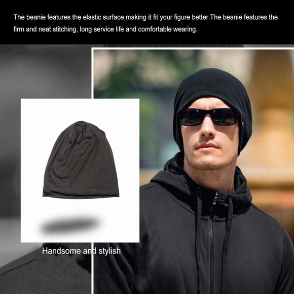 Beanie Caps Comfortable Knitted Craft Hat Simple Style Headgear Adornment Stretch Hats Women Men Clothing Accessory for Decor Grey